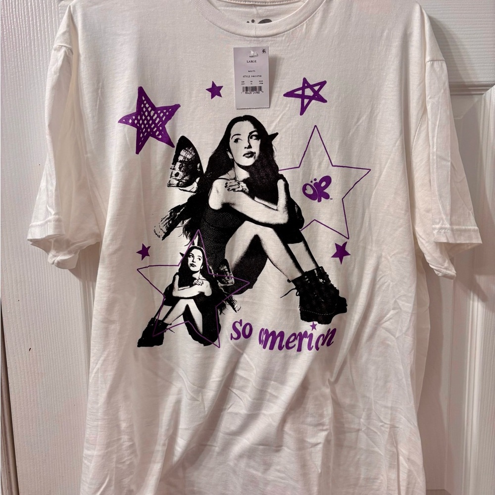 Women's Olivia Rodrigo Moon Short Sleeve Graphic T-Shirt - White, Large, New!